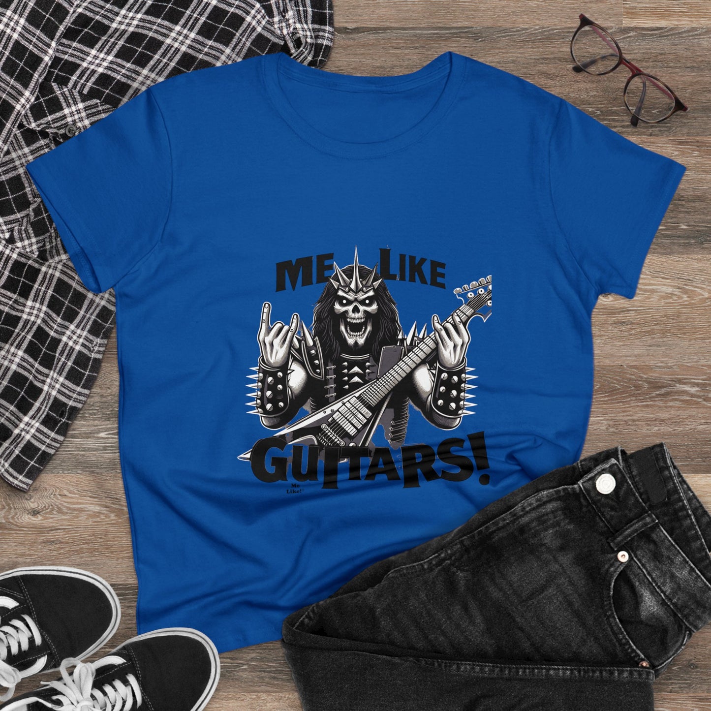 Me Like Guitars! - Women's Cotton Tee - Heavy Metal #1