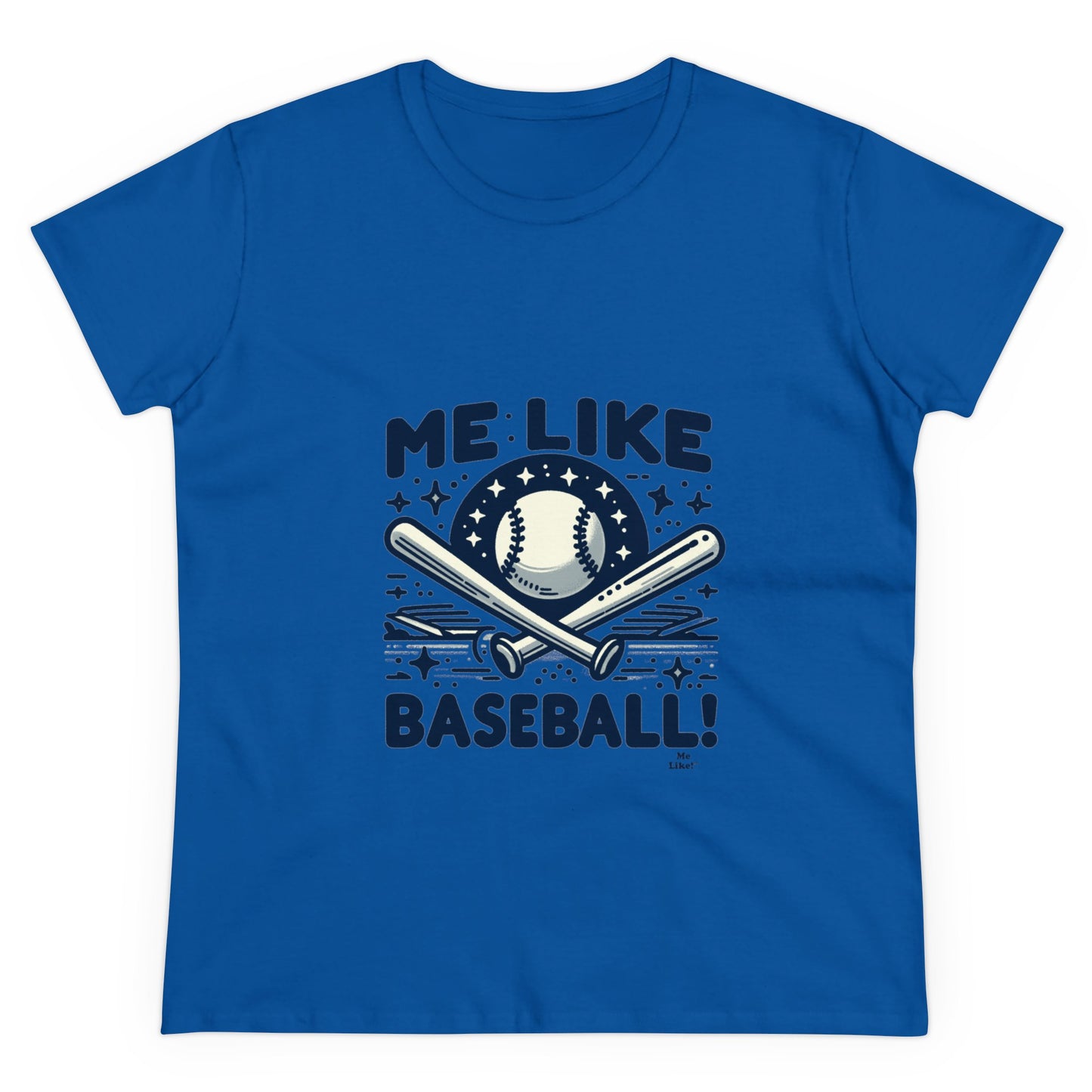 Me Like Baseball! - Women's Heavy Cotton Tee - (Baseball #2)