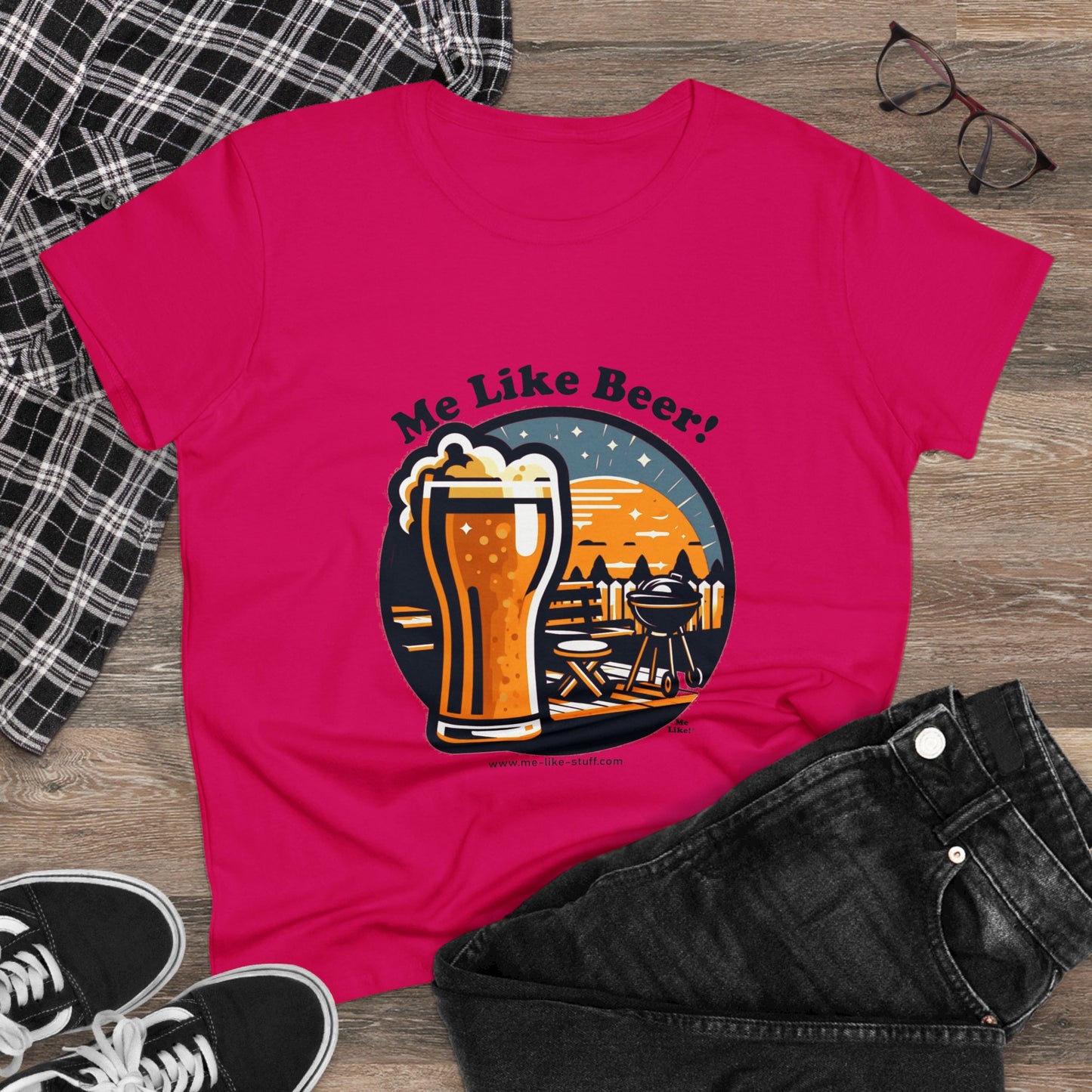 Women's Heavy Cotton Tee - Me Like Beer! (#2)