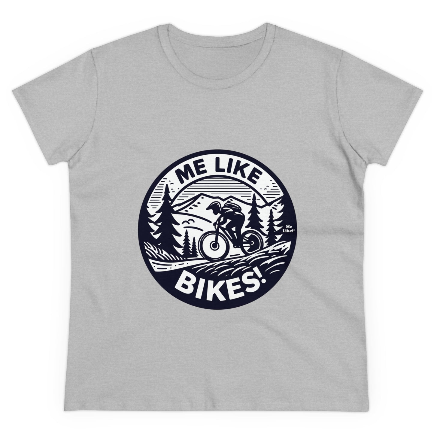 Me Like Bikes! - Women's Heavy Cotton Tee - (Mountain Bike #4)