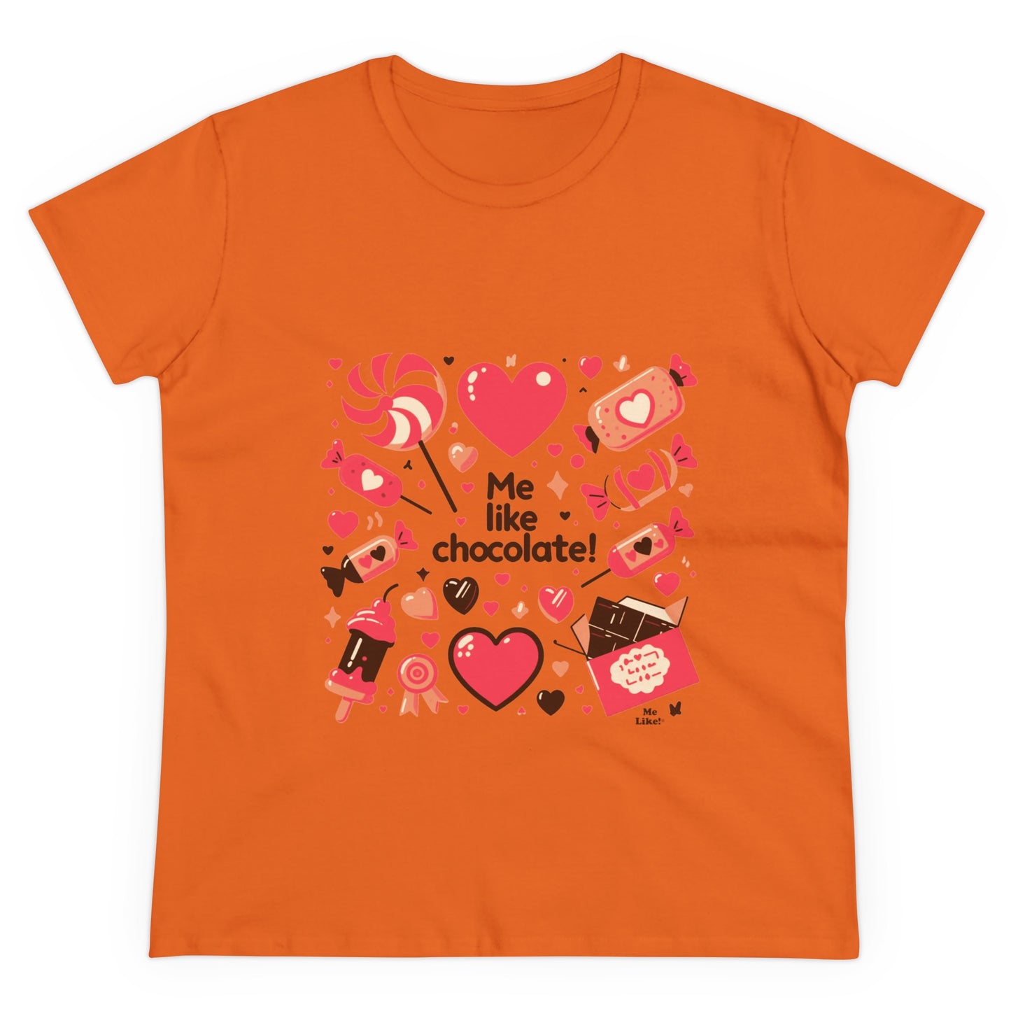 Me Like Chocolate! - Women's Heavy Cotton Tee - (Chocolate #2)