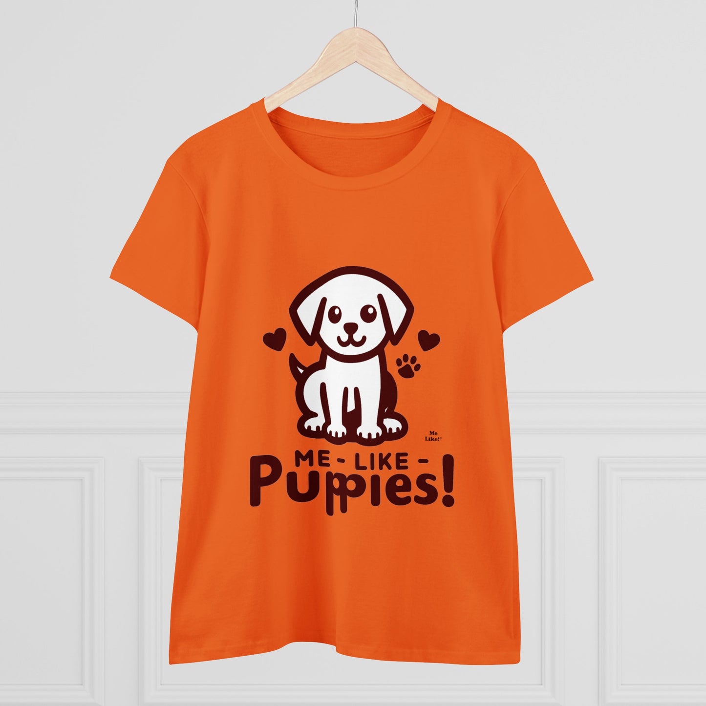 Me Like Puppies! - Women's Heavy Cotton Tee - (#1)