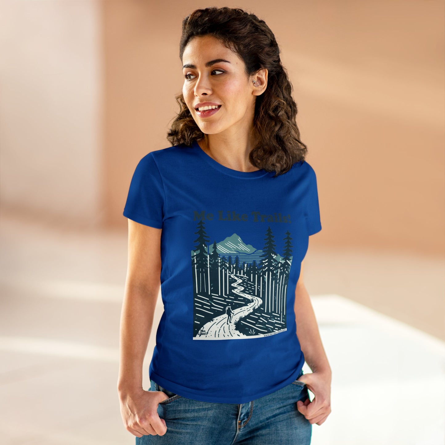 Women's Heavy Cotton Tee - Me Like Trails! (#2)