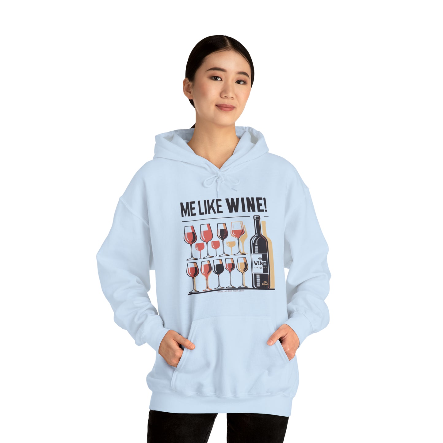 Unisex Heavy Blend™ Hooded Sweatshirt - Me Like Wine! (#1)