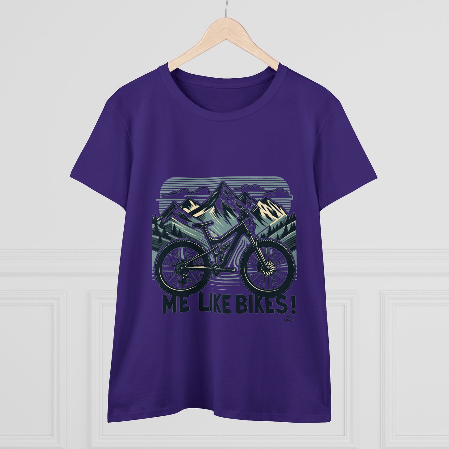 Me Like Bikes! - Women's Heavy Cotton Tee - (Mountain Bike #5)