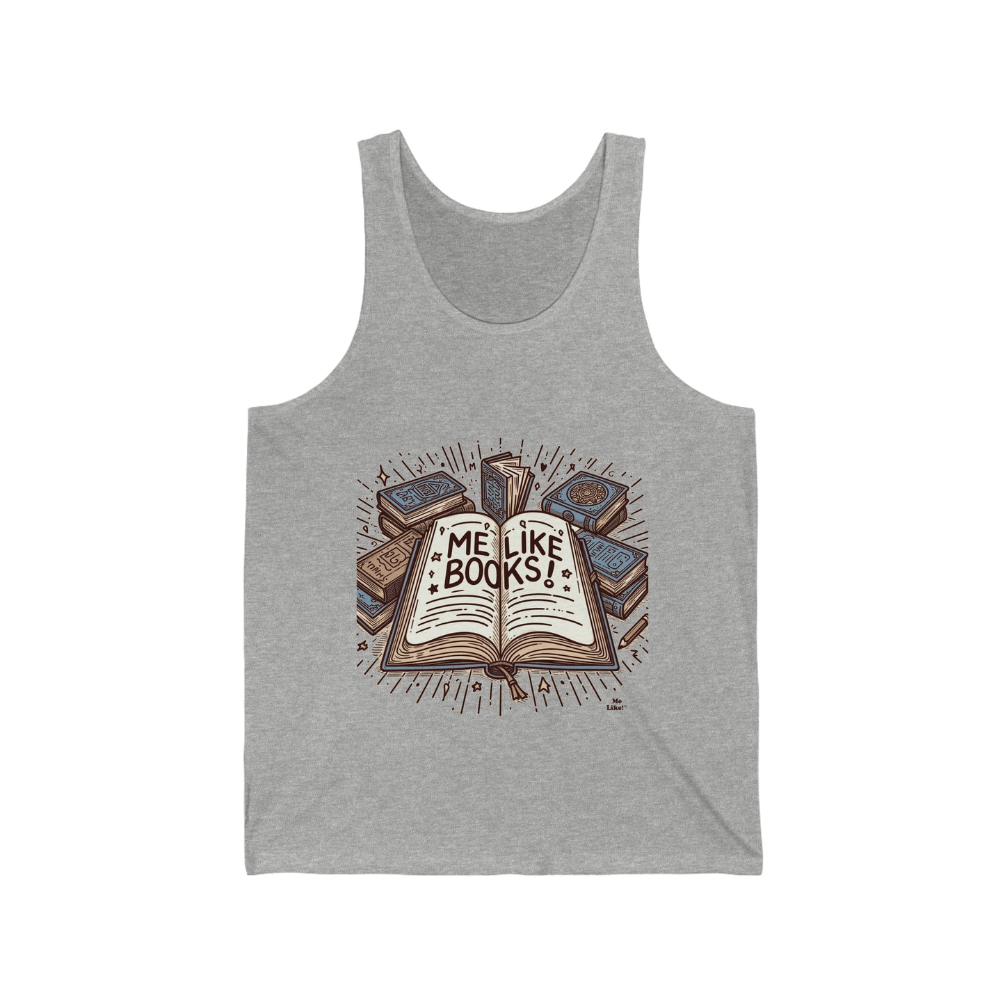 Me Like Books! - Unisex Jersey Tank - (Books #1)