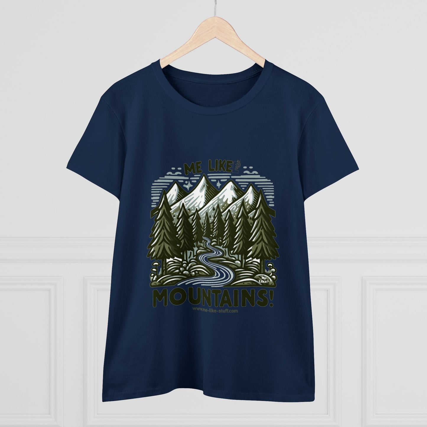 Me Like Mountains! - Women's Heavy Cotton Tee - (#4)