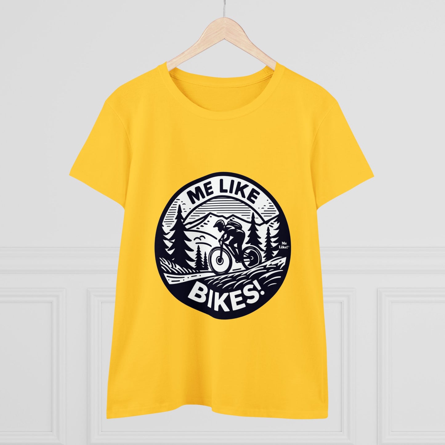 Me Like Bikes! - Women's Heavy Cotton Tee - (Mountain Bike #4)