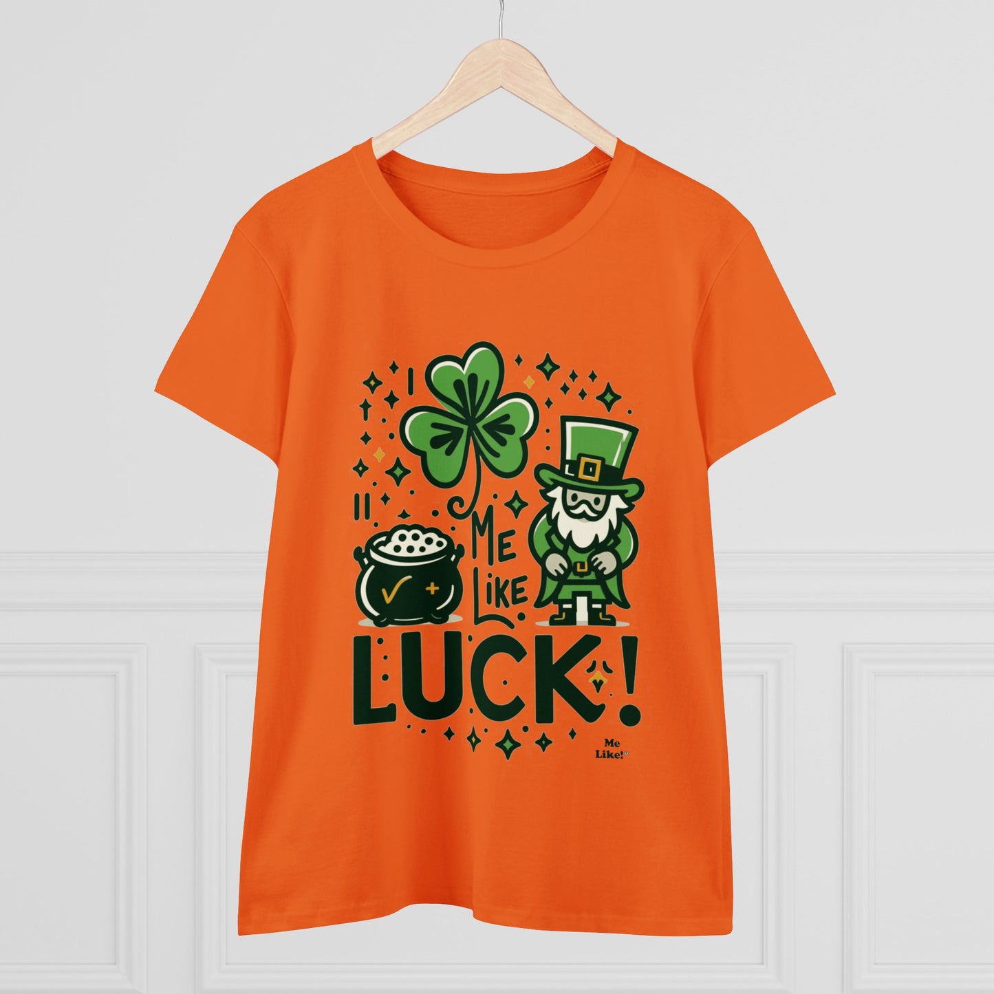 Me Like Luck! - Women's Heavy Cotton Tee - (St. Patrick's Day #4)