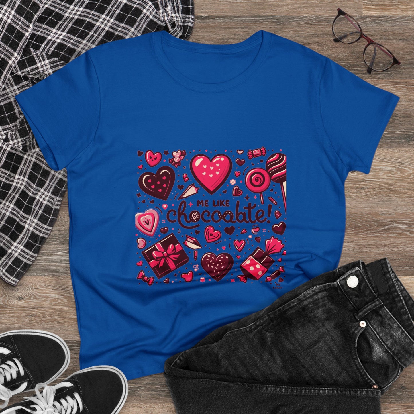 Me Like Chocolate! - Women's Heavy Cotton Tee - (Chocolate #1)