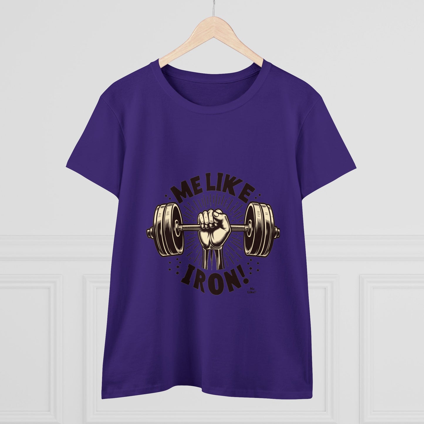 Me Like Iron! - Women's Heavy Cotton Tee - (Weightlifting #1)