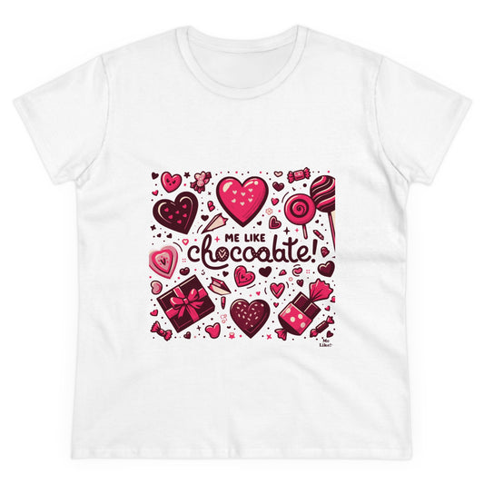 Me Like Chocolate! - Women's Heavy Cotton Tee - (Chocolate #1)