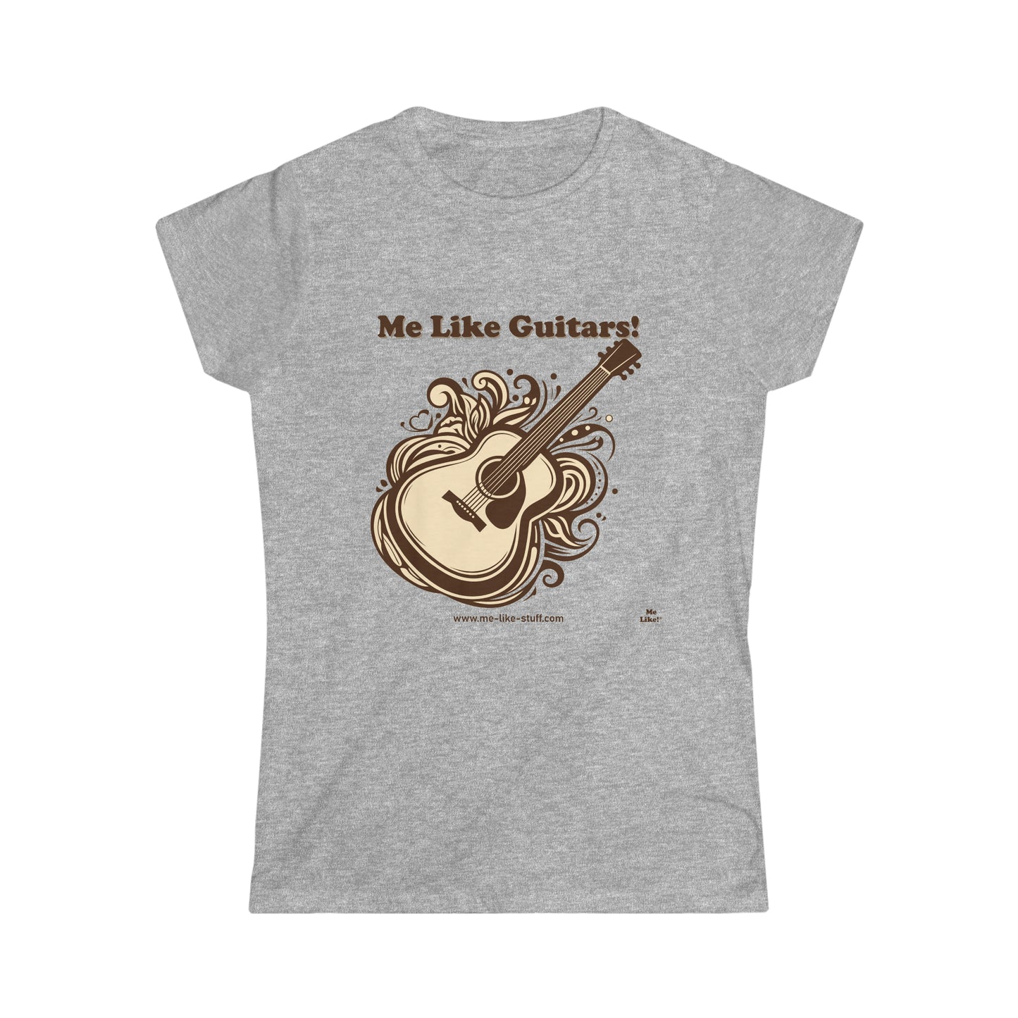 Women's Softstyle Tee - Me Like Guitars! (Acoustic #1)