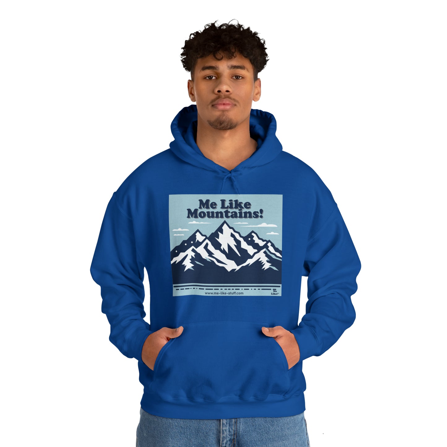 Unisex Heavy Blend™ Hooded Sweatshirt - Me Like Mountains! (#2)