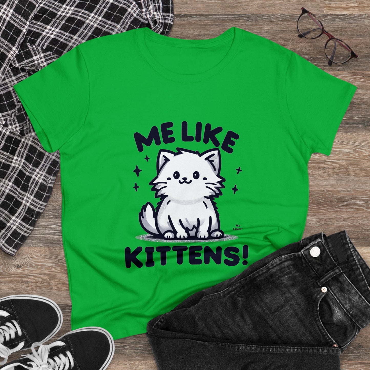 Me Like Kittens! - Women's Heavy Cotton Tee - (#1)