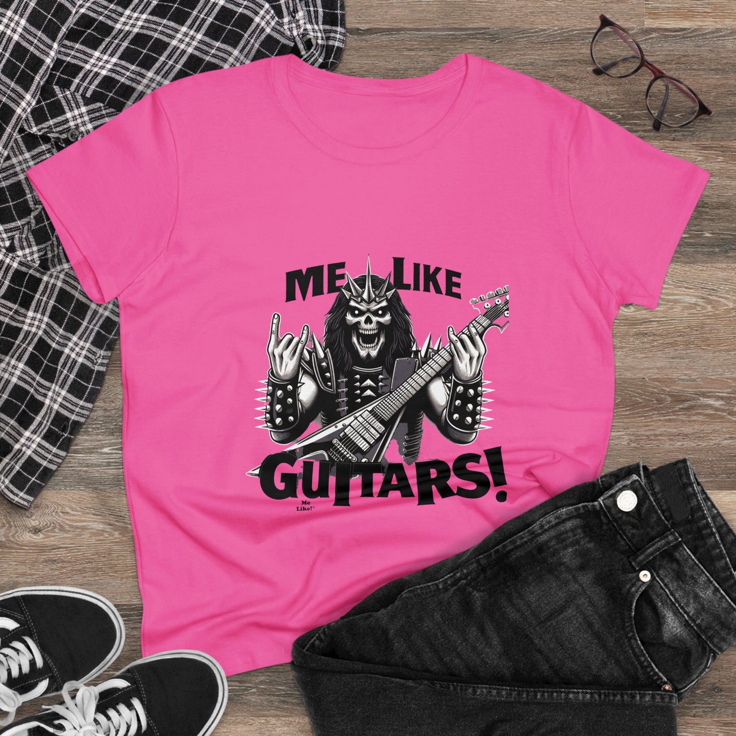 Me Like Guitars! - Women's Cotton Tee - Heavy Metal #1