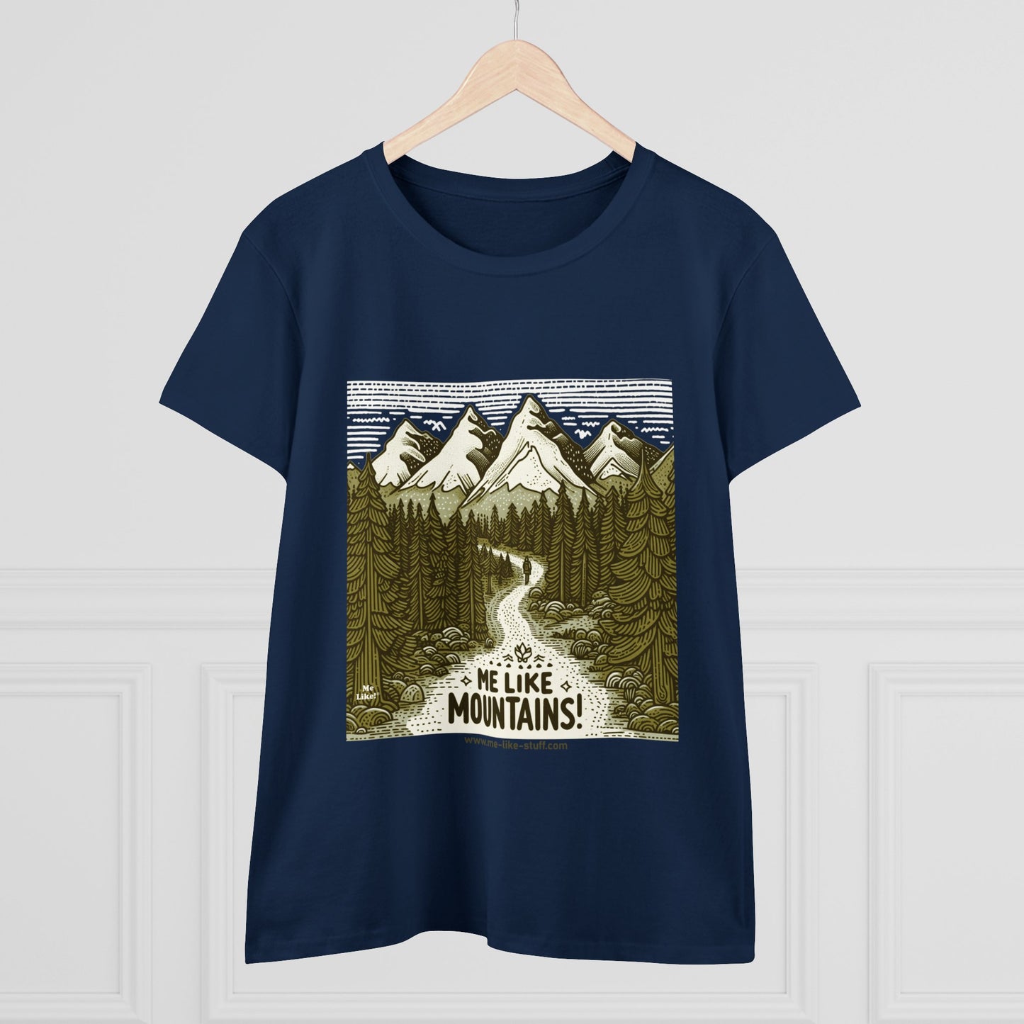 Me Like Mountains! - Women's Heavy Cotton Tee - (#3)