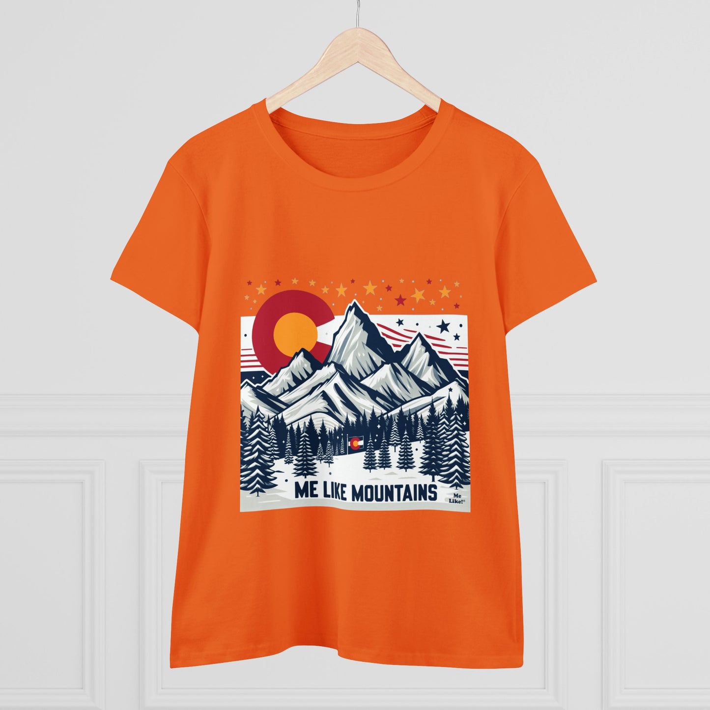 Me Like Mountains! - Women's Heavy Cotton Tee - (Mountains #6)