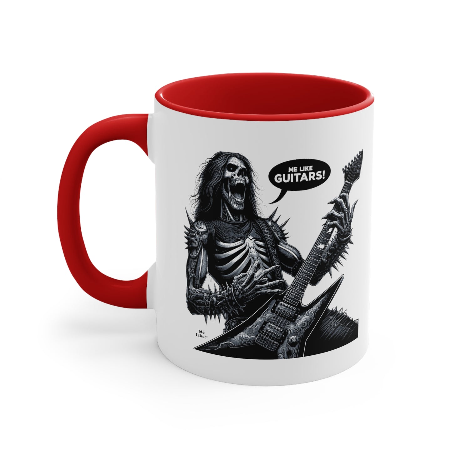 Me Like Guitars! - Accent Coffee Mug, 11oz - Heavy Metal #4