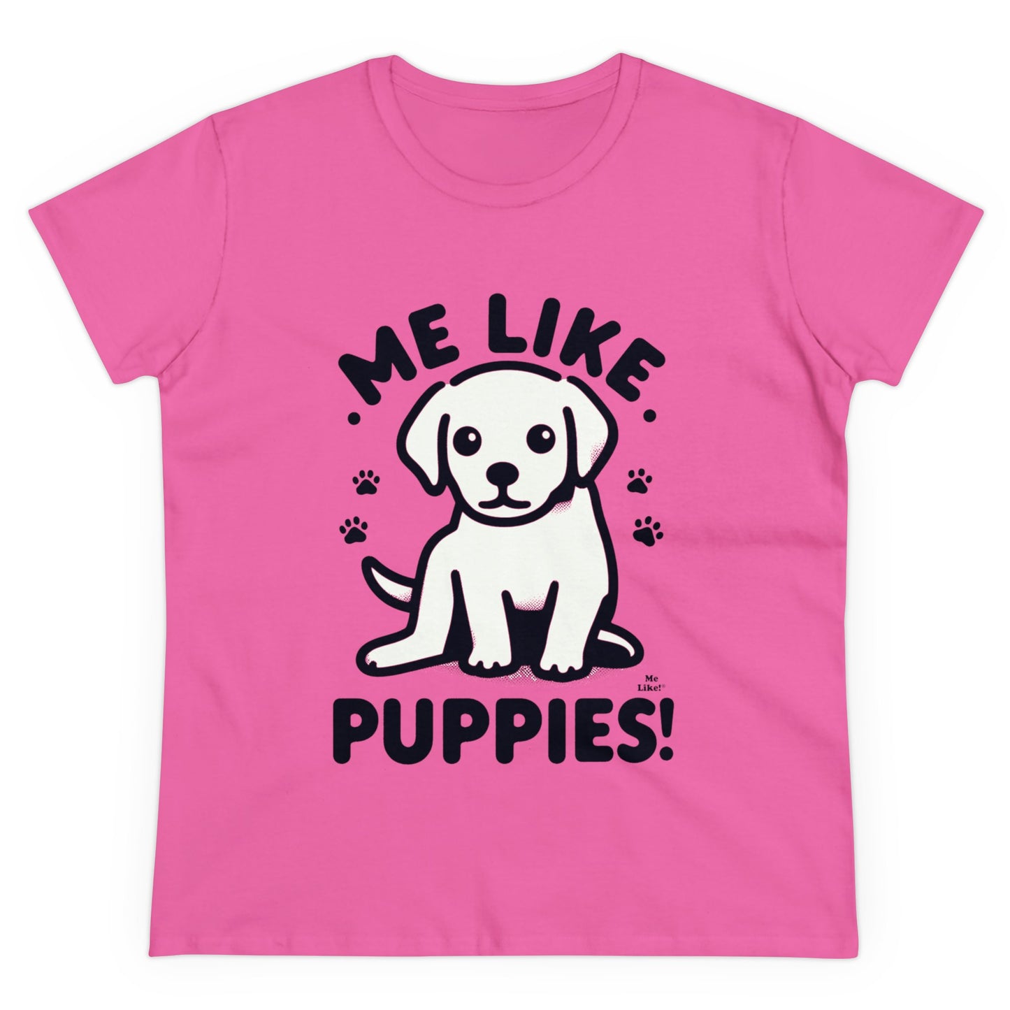 Me Like Puppies! - Women's Heavy Cotton Tee - (#3)