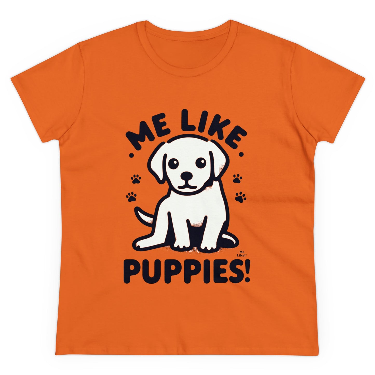 Me Like Puppies! - Women's Heavy Cotton Tee - (#3)