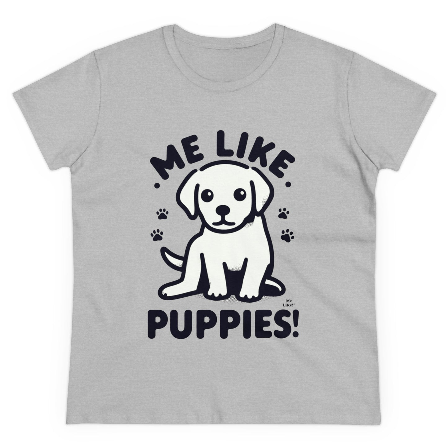 Me Like Puppies! - Women's Heavy Cotton Tee - (#3)