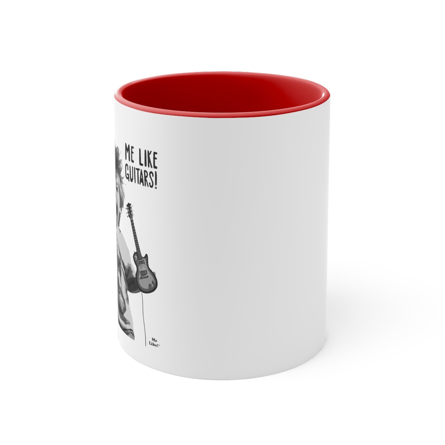 Me Like Guitars! - Accent Coffee Mug, 11oz - Punk #2