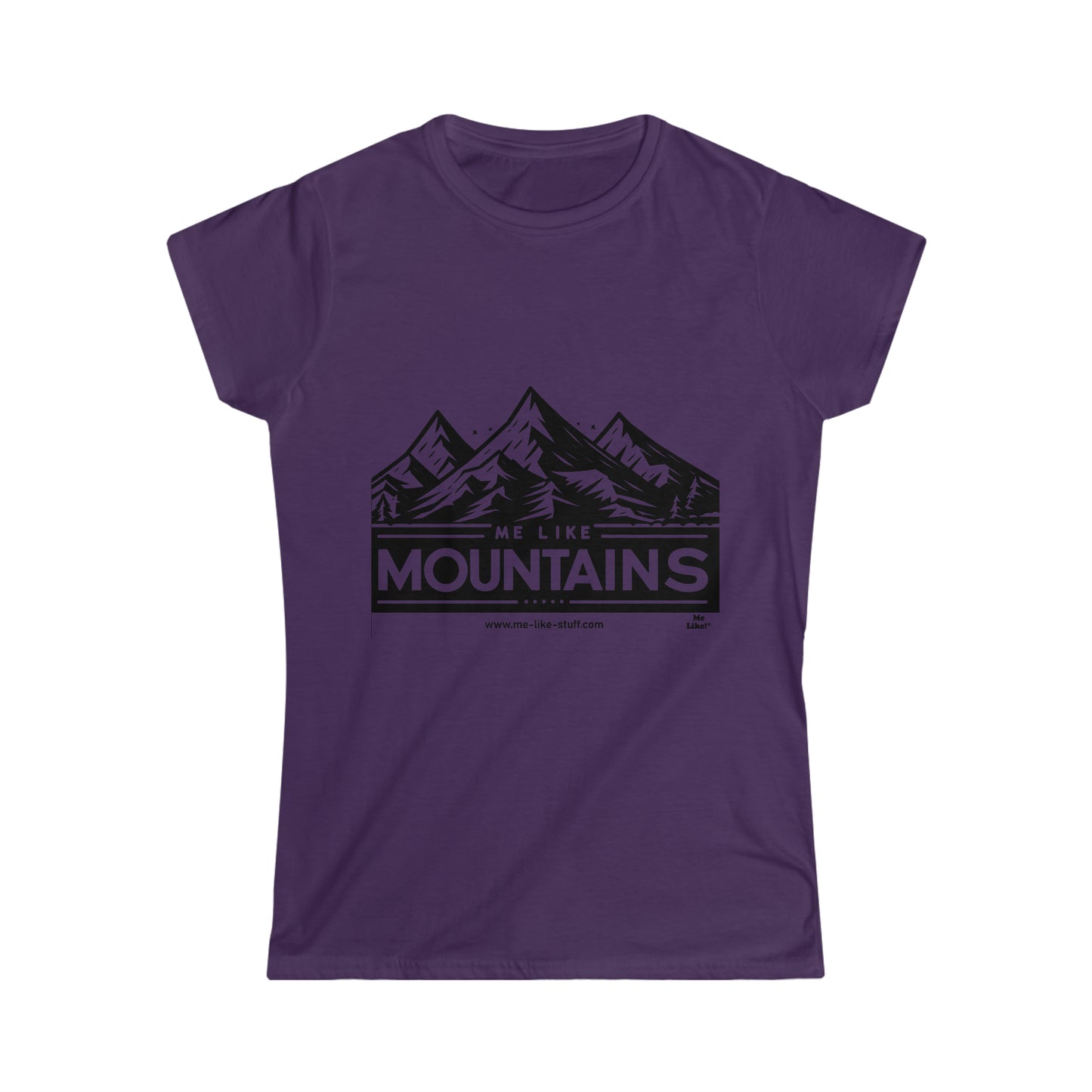 Women's Softstyle Tee - Me Like Mountains! (#1)