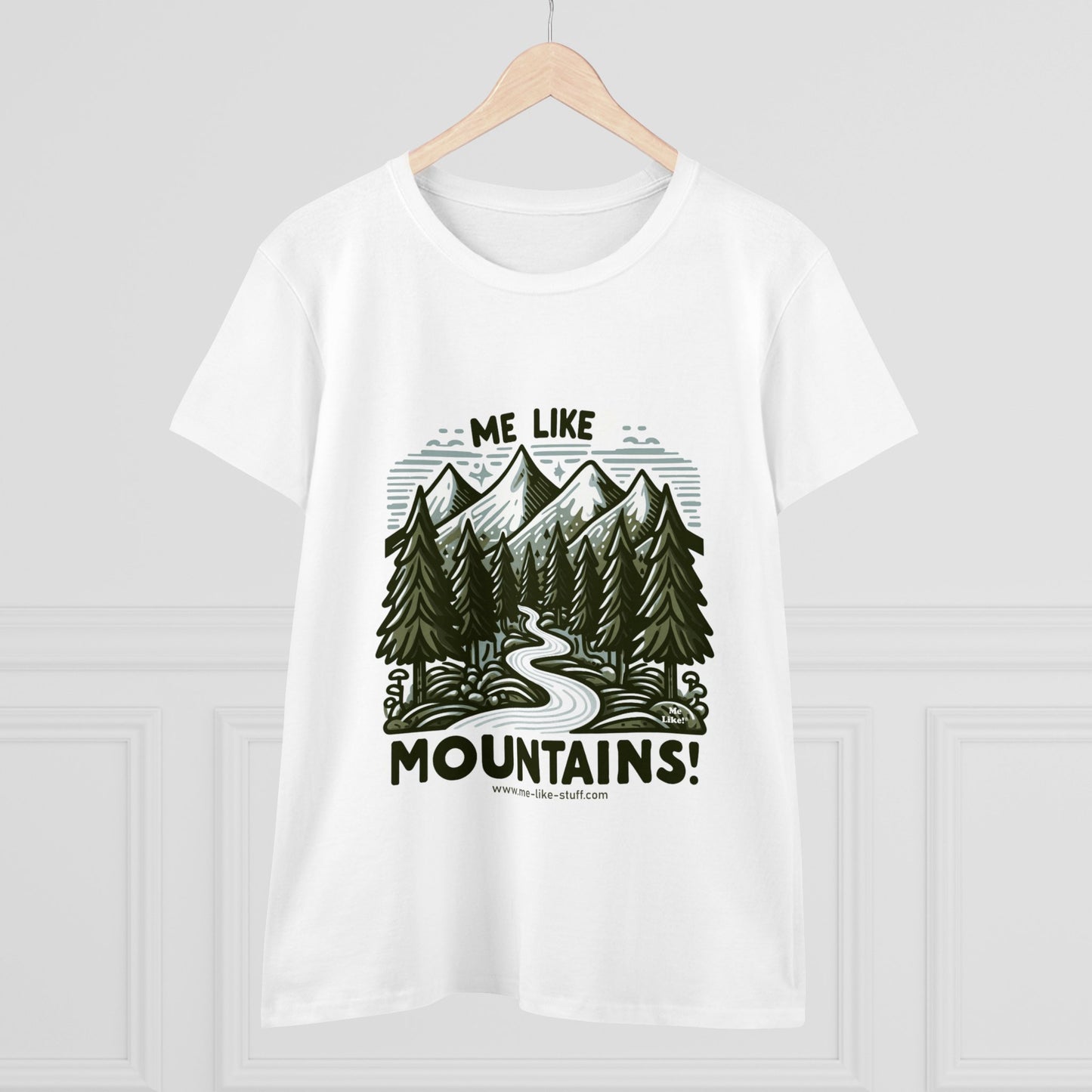 Me Like Mountains! - Women's Heavy Cotton Tee - (#4)