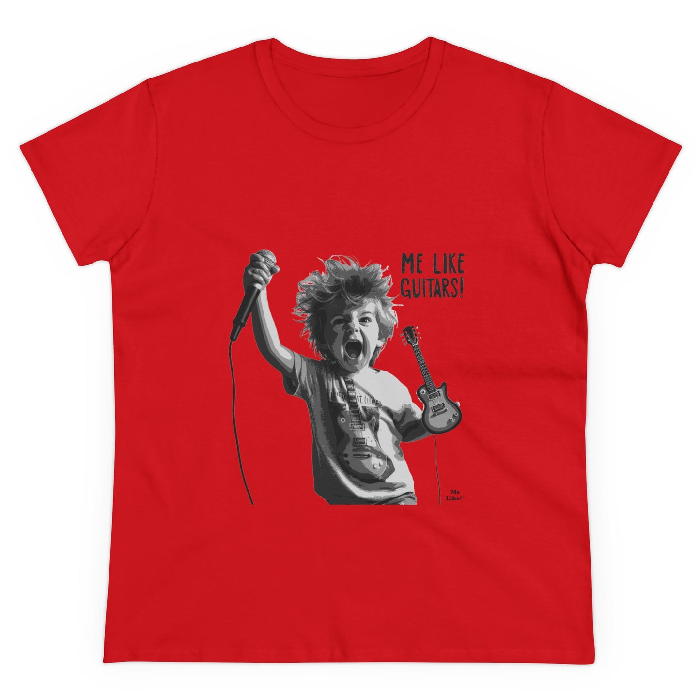 Me Like Guitars! - Women's Cotton Tee - Punk #2