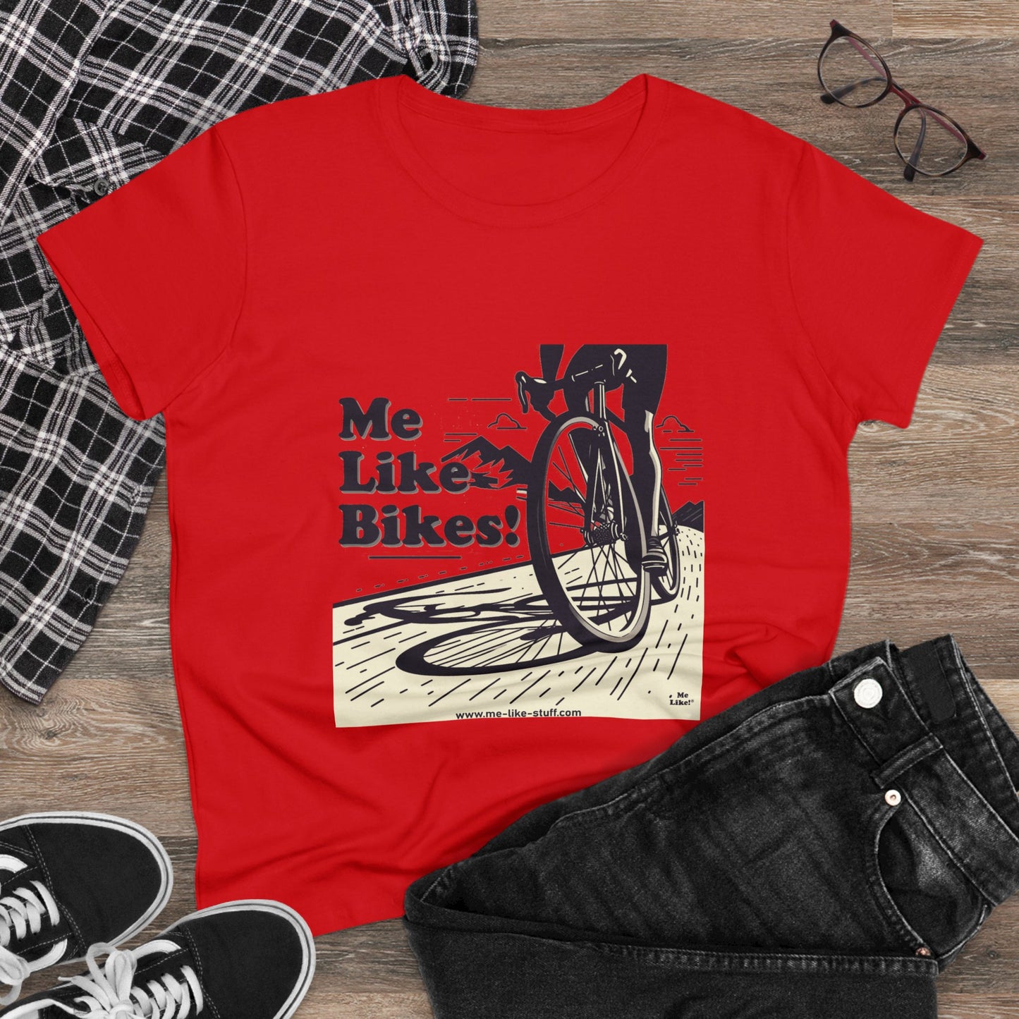 Women's Heavy Cotton Tee - Me Like Bikes! (RB #2)