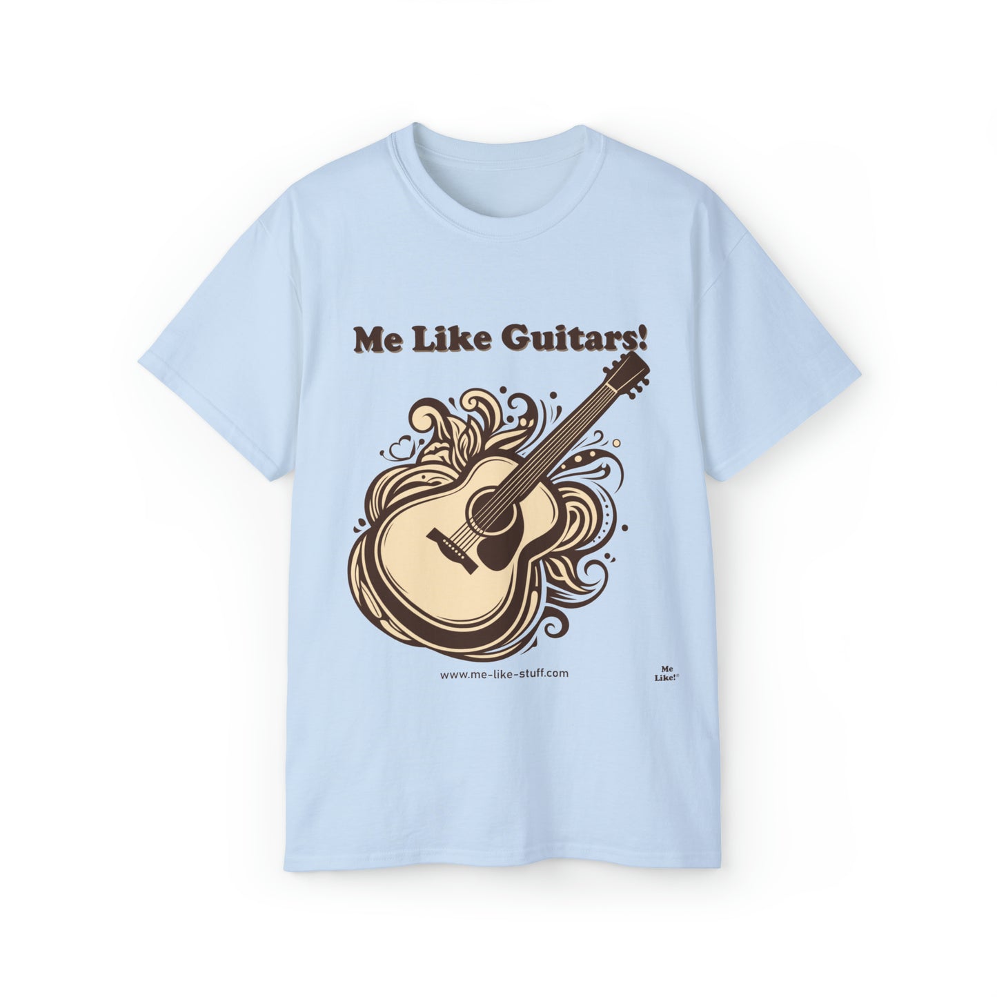 Unisex Ultra Cotton Tee - Me Like Guitars! (Acoustic #1)