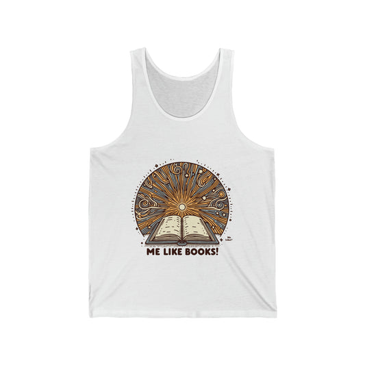 Me Like Books! - Unisex Jersey Tank - (Books #2)