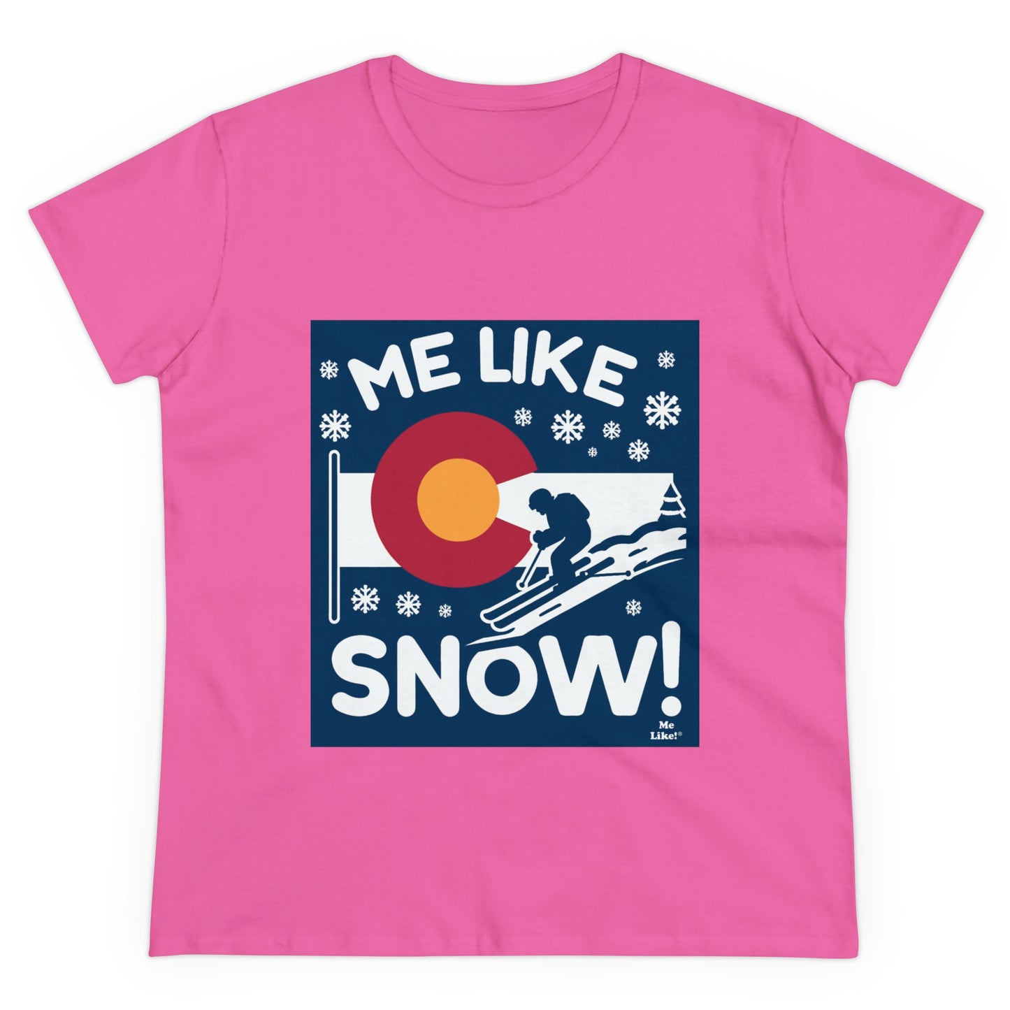 Me Like Snow! - Women's Heavy Cotton Tee - (Ski Colorado #2)