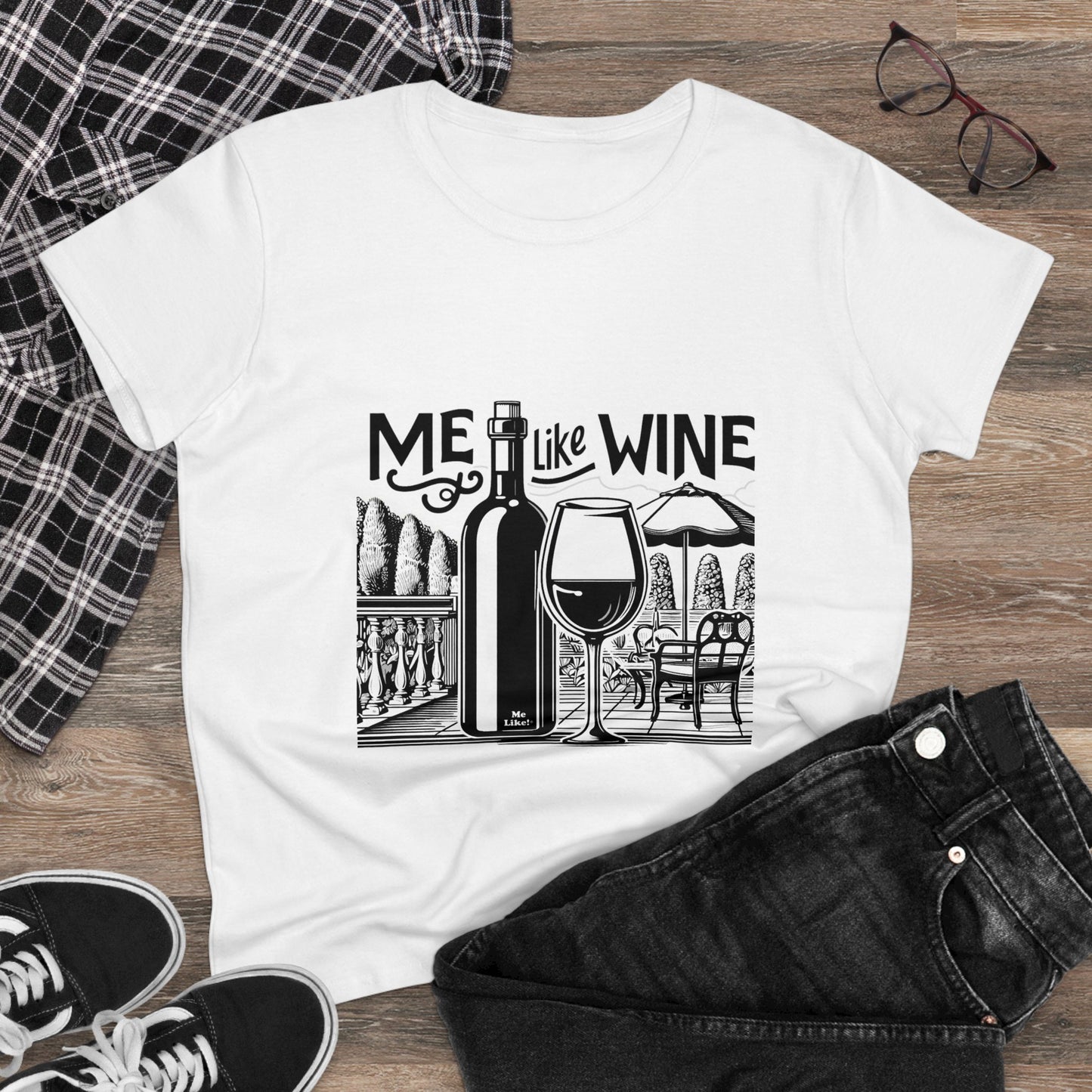 Women's Heavy Cotton Tee - Me Like Wine! (#3)