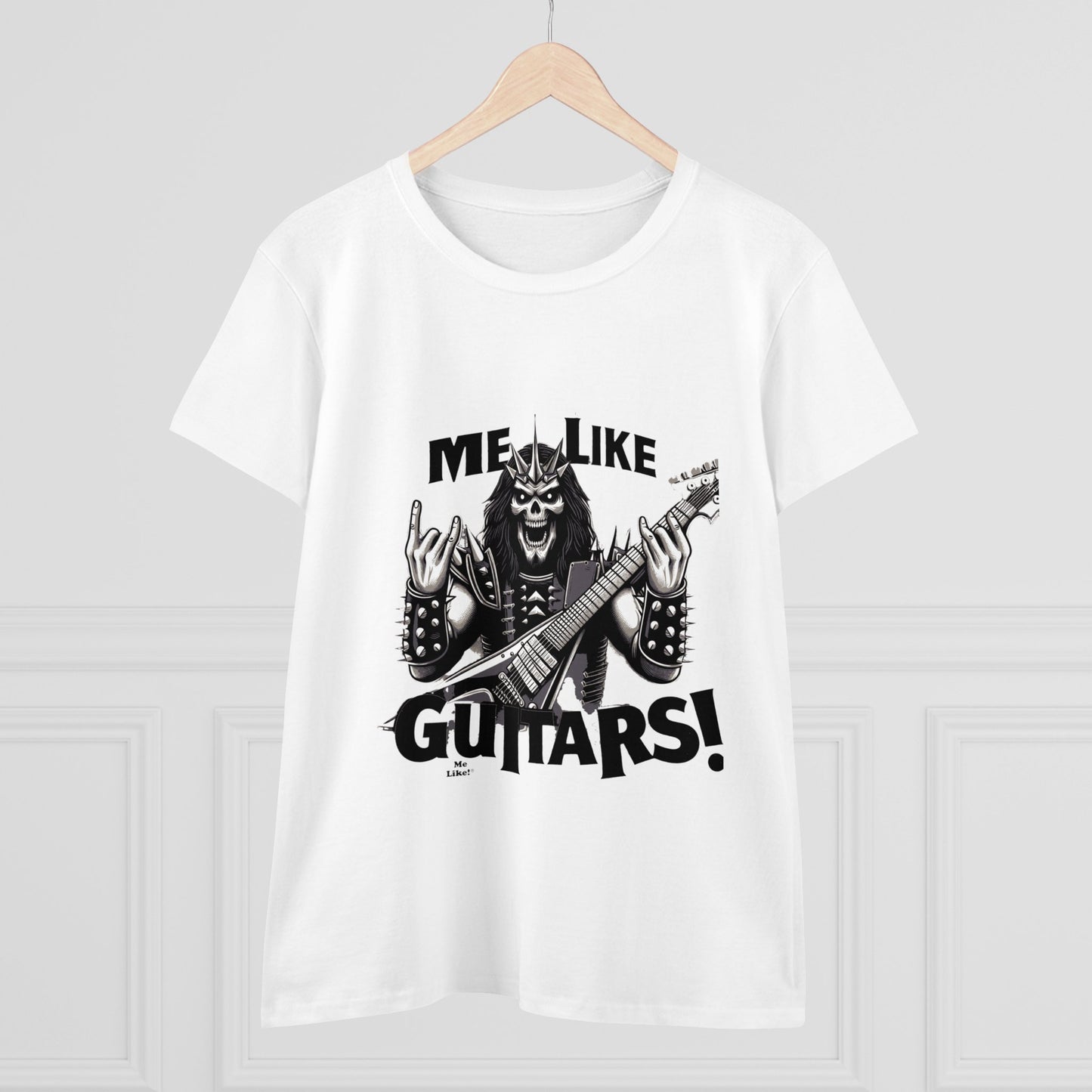 Me Like Guitars! - Women's Cotton Tee - Heavy Metal #1