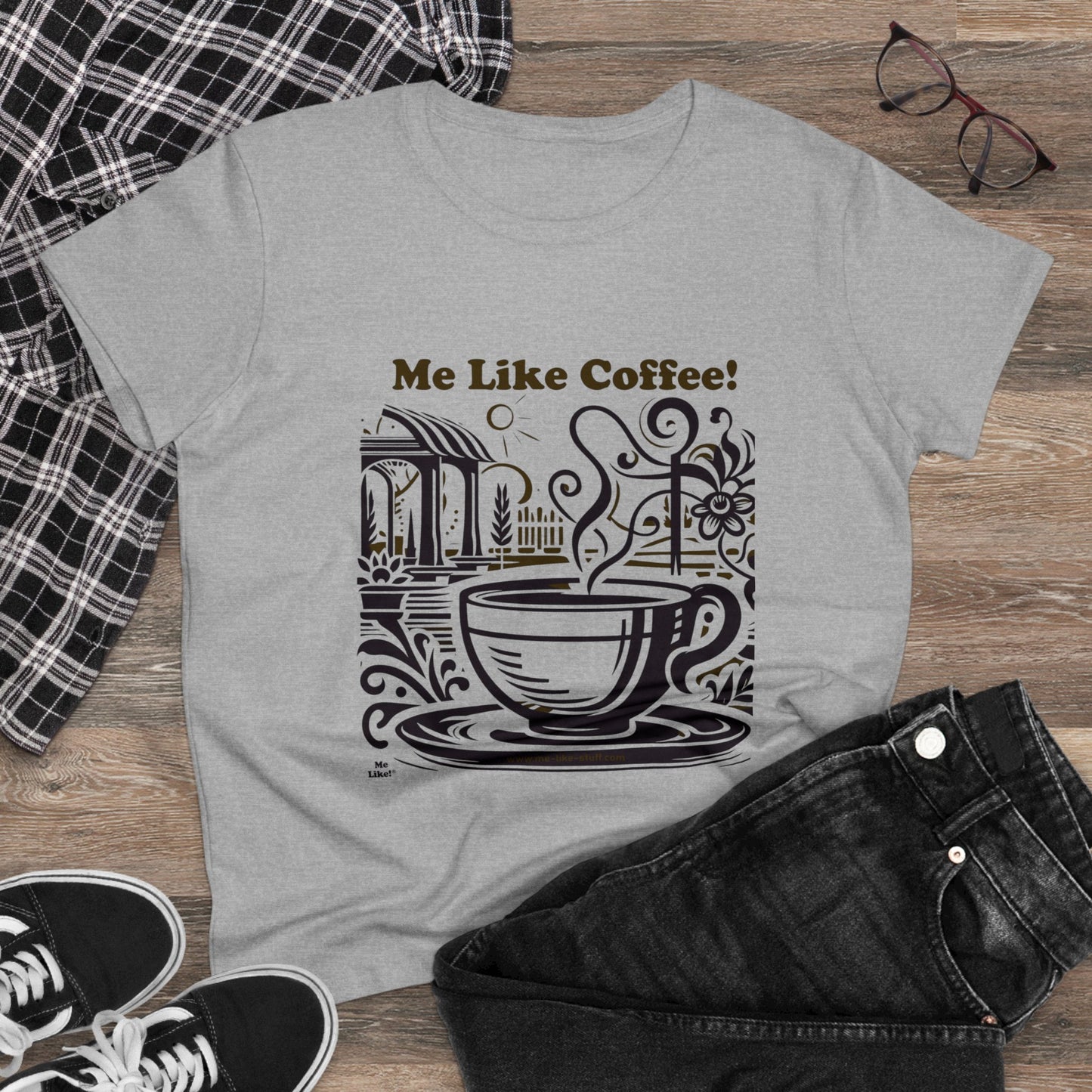 Women's Heavy Cotton Tee - Me Like Coffee! (#3)