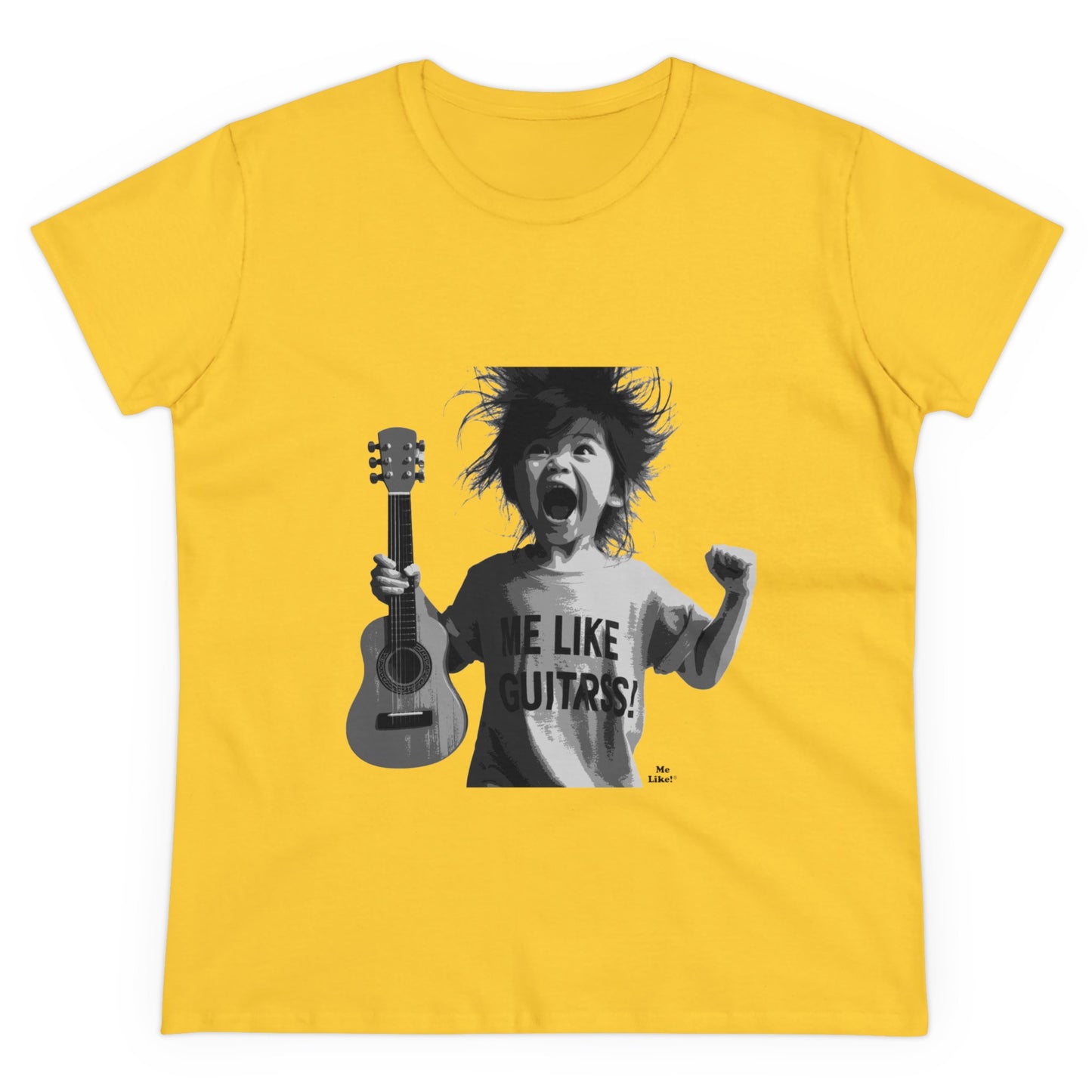 Me Like Guitars! - Women's Cotton Tee - Punk #1