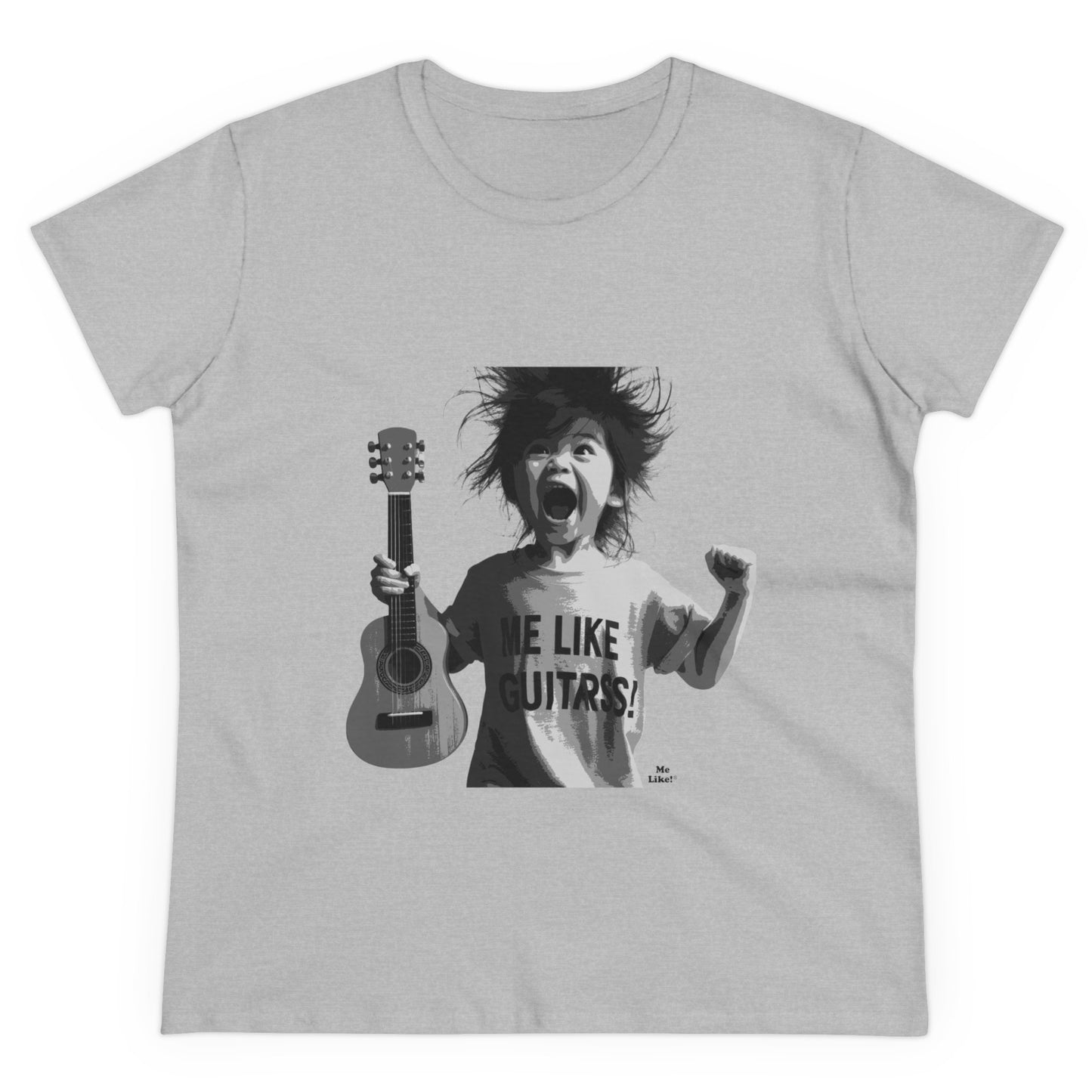 Me Like Guitars! - Women's Cotton Tee - Punk #1