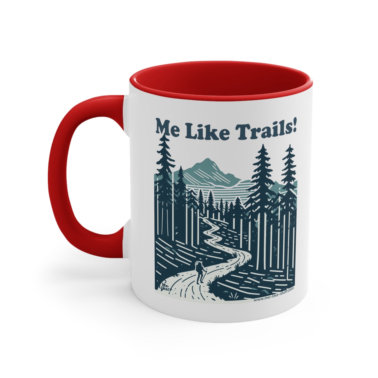 Accent Coffee Mug, 11oz - Me Like Trails! (#2)