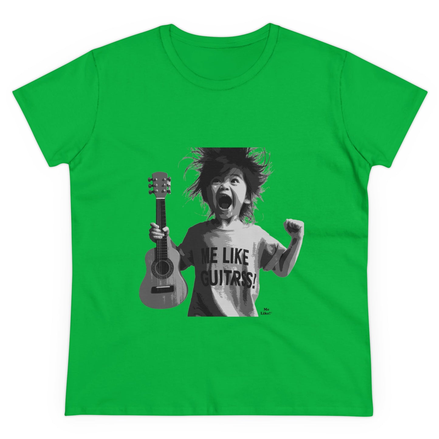 Me Like Guitars! - Women's Cotton Tee - Punk #1