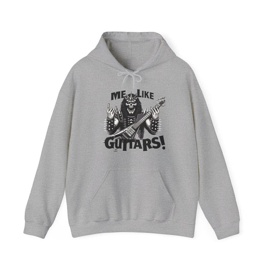 Me Like Guitars! - Unisex Hooded Sweatshirt - Heavy Metal #1