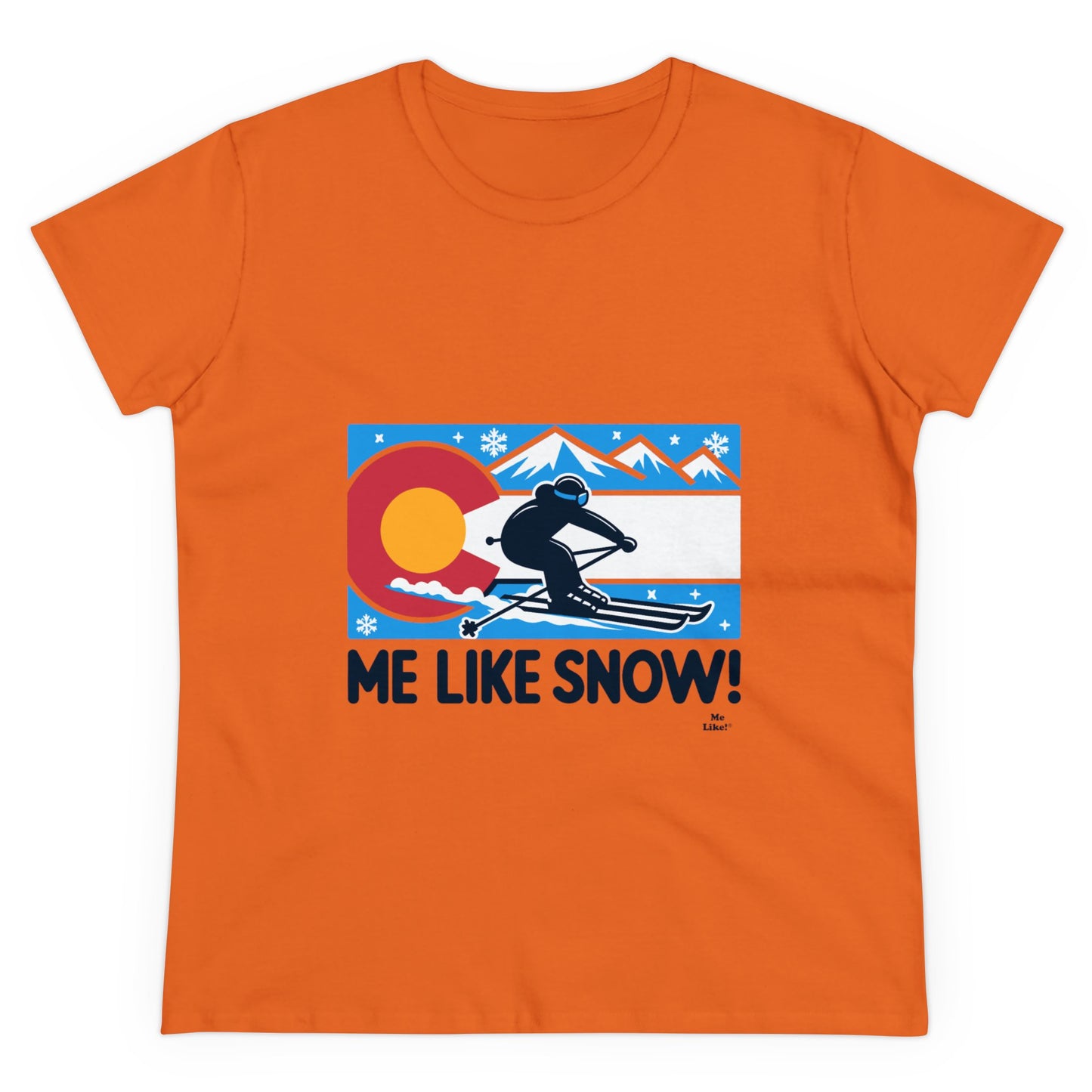 Me Like Snow! - Women's Heavy Cotton Tee - (Ski Colorado #1)