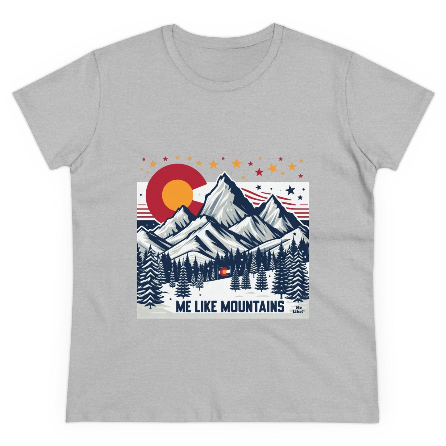 Me Like Mountains! - Women's Heavy Cotton Tee - (Mountains #6)