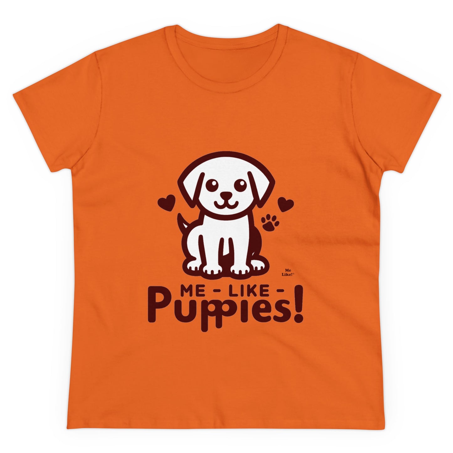 Me Like Puppies! - Women's Heavy Cotton Tee - (#1)