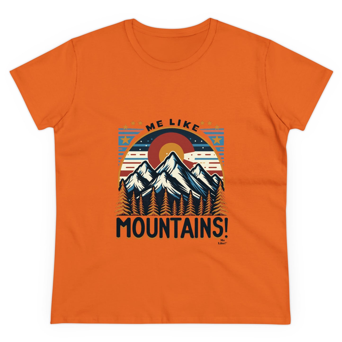 Me Like Mountains! - Women's Heavy Cotton Tee - (Mountains #5)