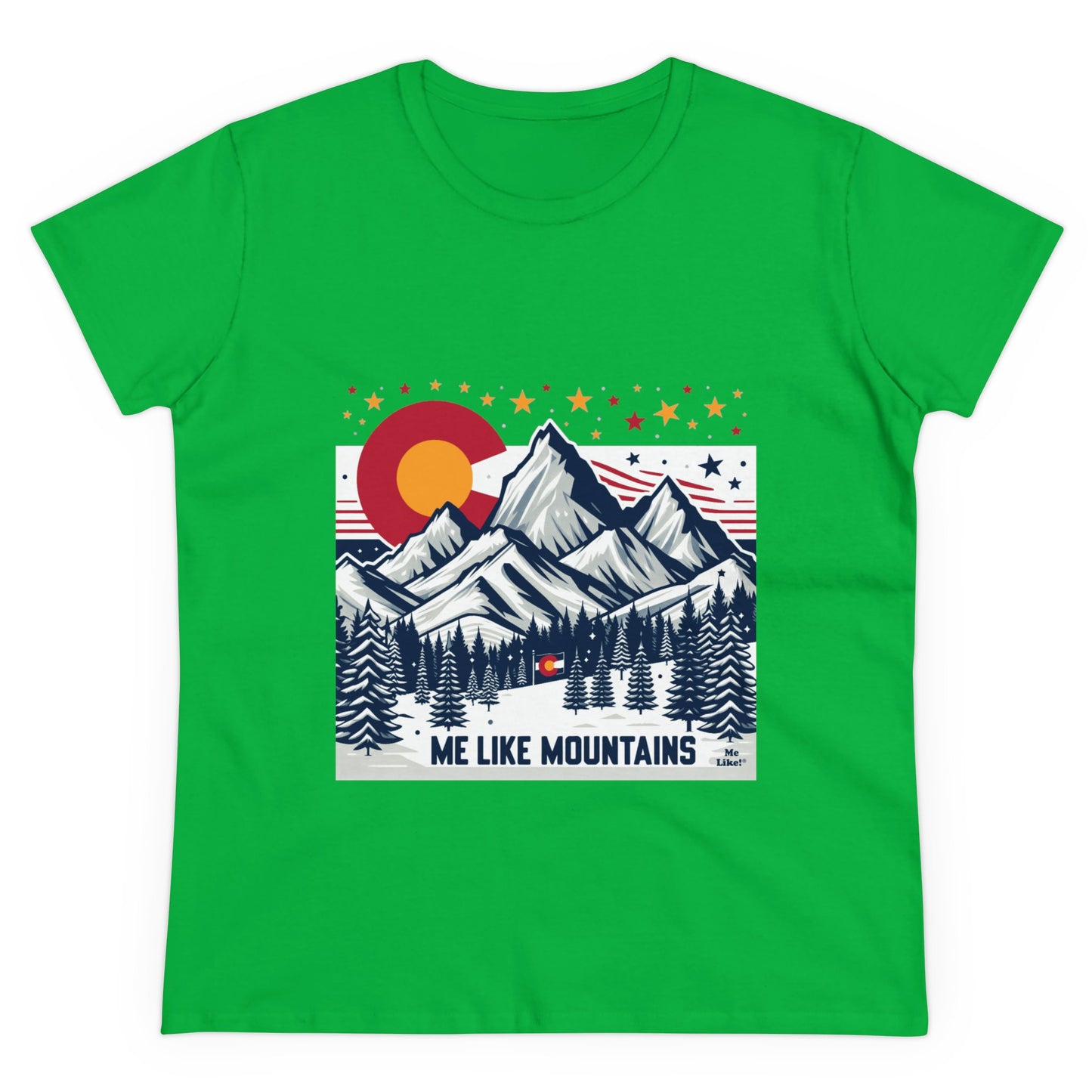 Me Like Mountains! - Women's Heavy Cotton Tee - (Mountains #6)