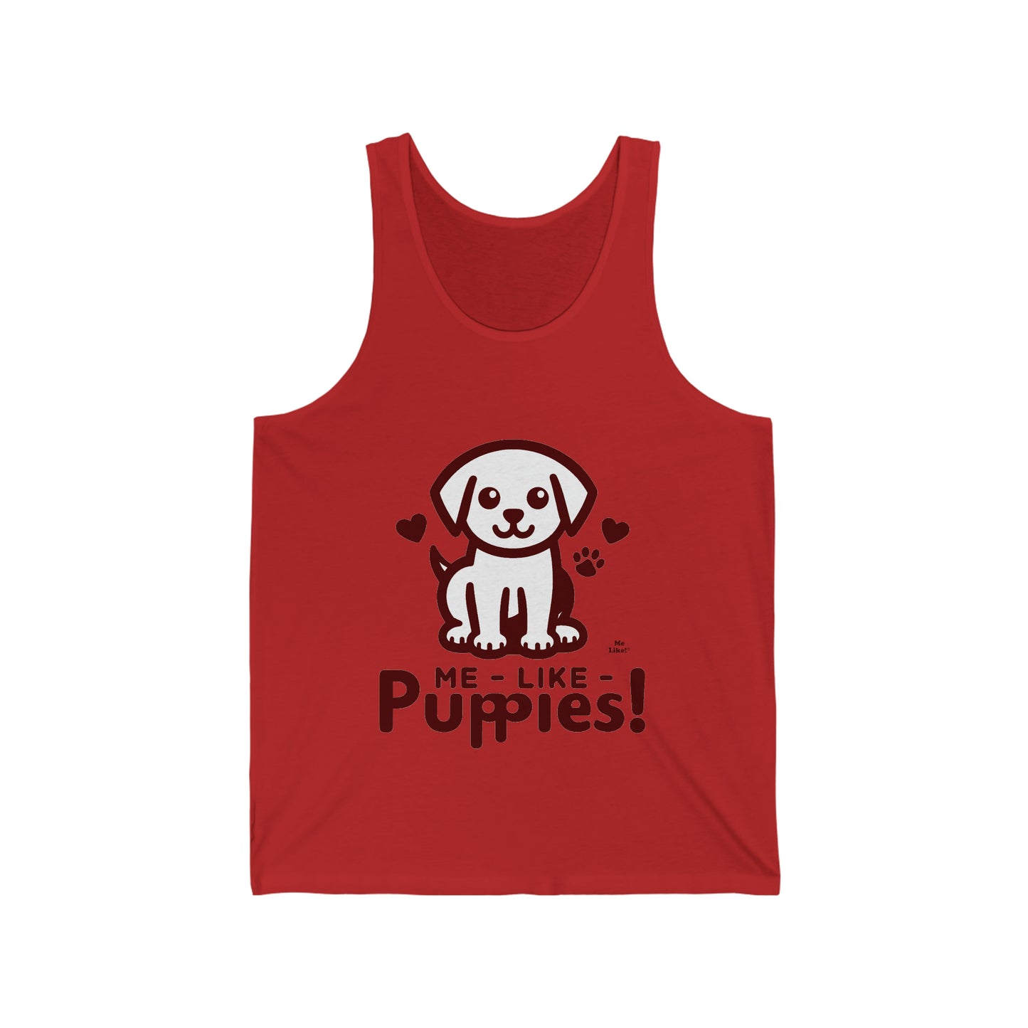 Me Like Puppies! - Unisex Jersey Tank - (#1)