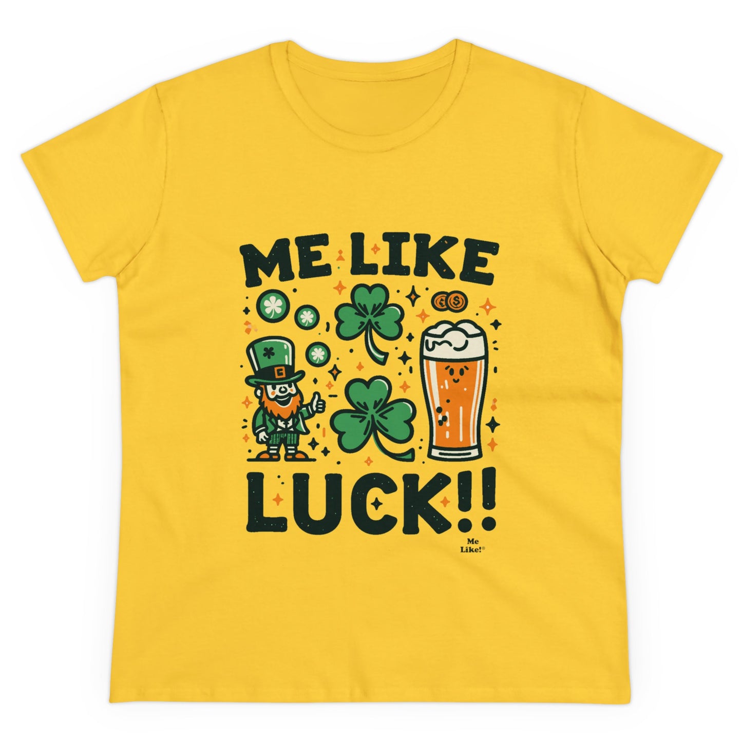 Me Like Luck! - Women's Heavy Cotton Tee - (St. Patrick's Day #3)