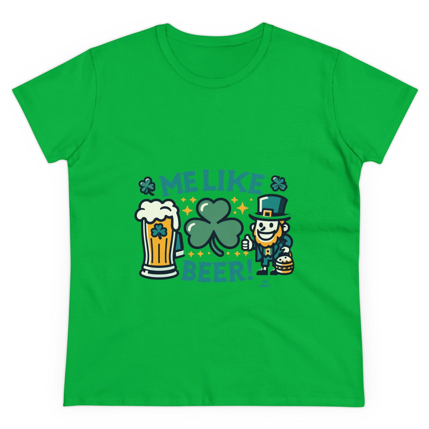 Me Like Beer! - Women's Heavy Cotton Tee - (St. Patrick's Day #1)